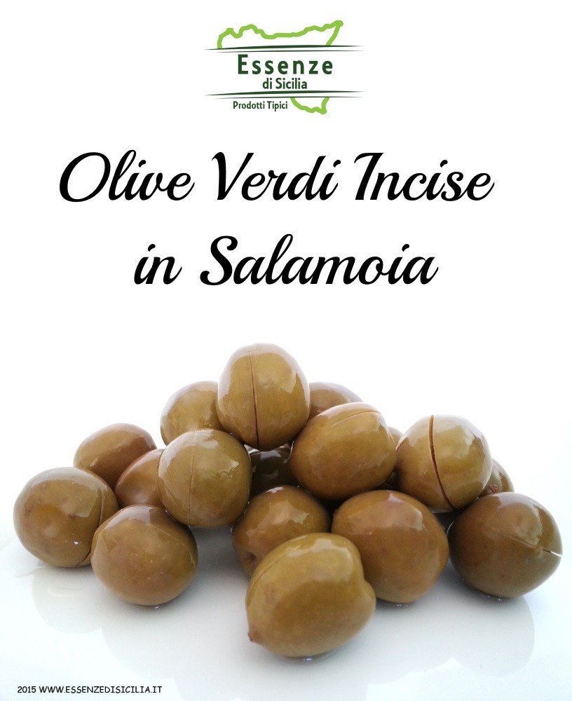 Olive Verdi Nocellara Belice Incise Salamoia